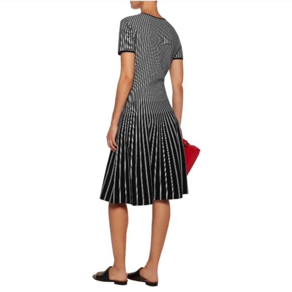 Tomas Maier Stripe Knit Fit and Flare Dress - Picture 2 of 8